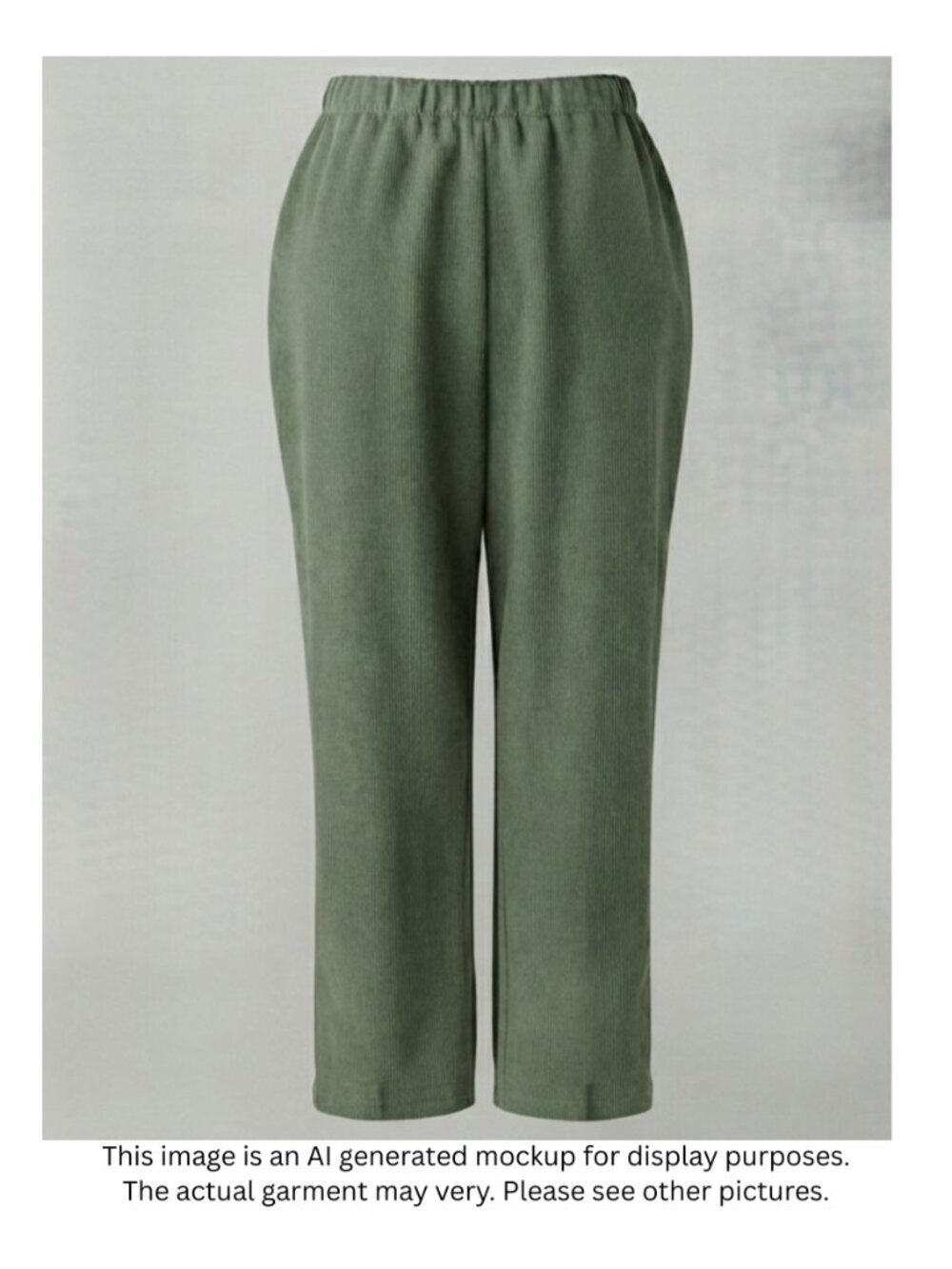 Alfred Dunner Sage Green Corduroy Pants